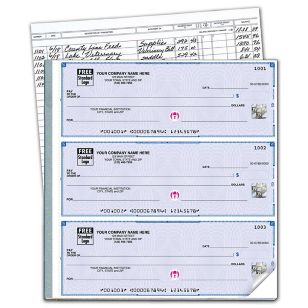 High Security 3-On-A-Page Business Size Checks 1 Part