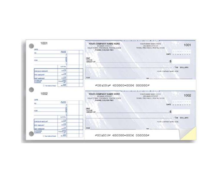 Two-To-A-Page Cheque - 1 Part
