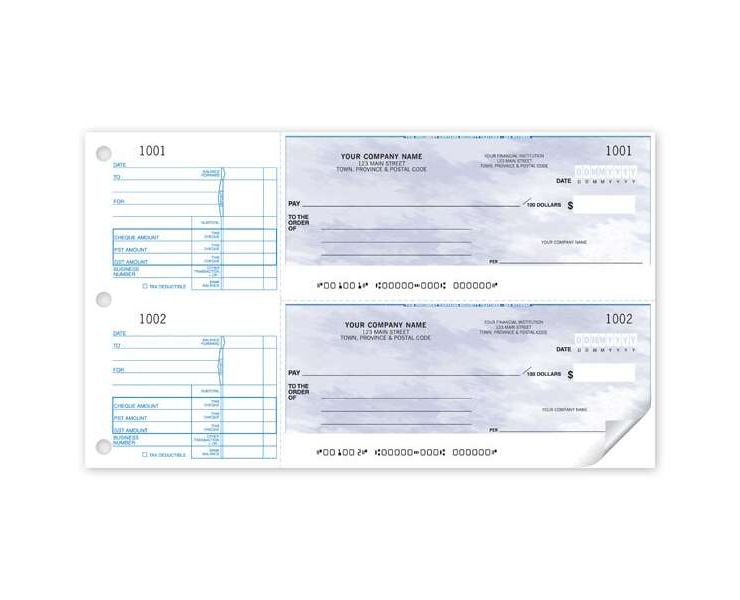 Two-To-A-Page General Expense Cheque - 1 Part