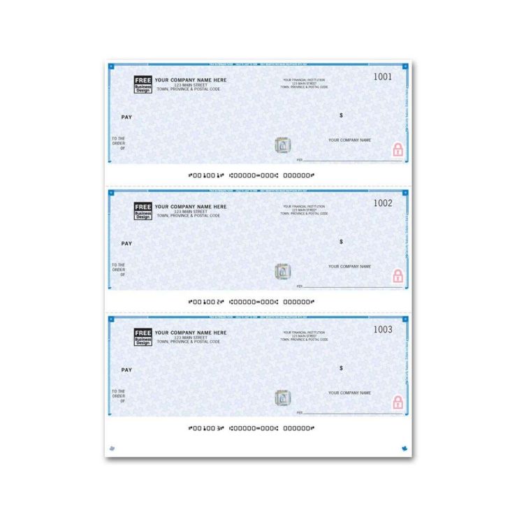 Quickbooks High Security Cheques - 1 Part