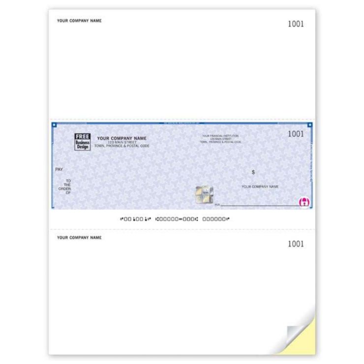 High Security Laser Middle Cheque - 1 Part
