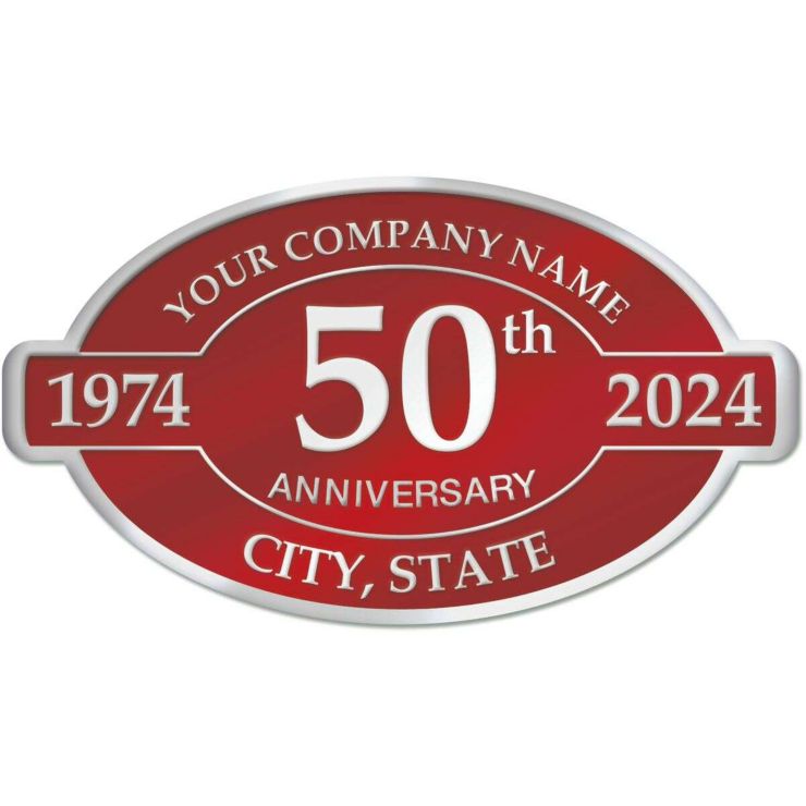 Anniversary Seal - 2 1/2" x 1 1/2" - Bronze