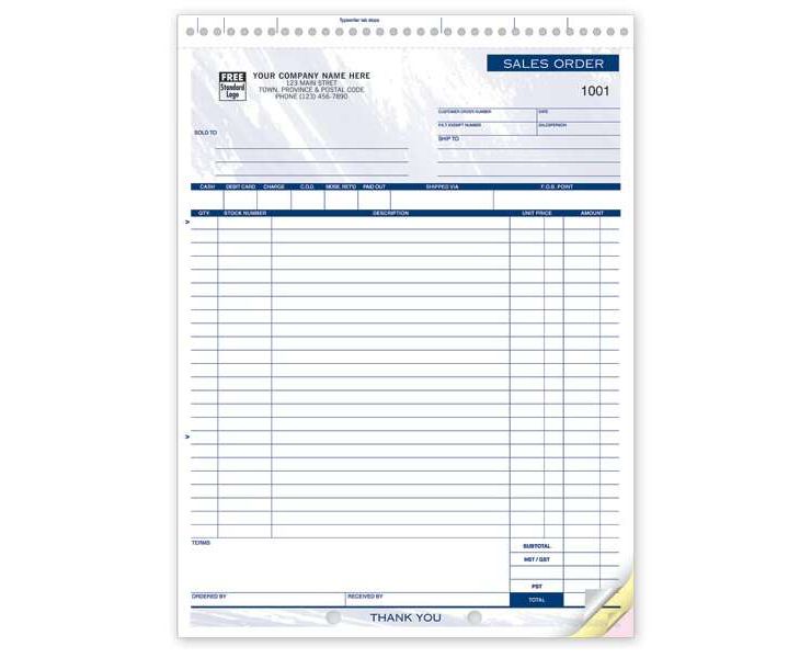 Large Invoice Book - 8 1/2" X 11 - 3 Part