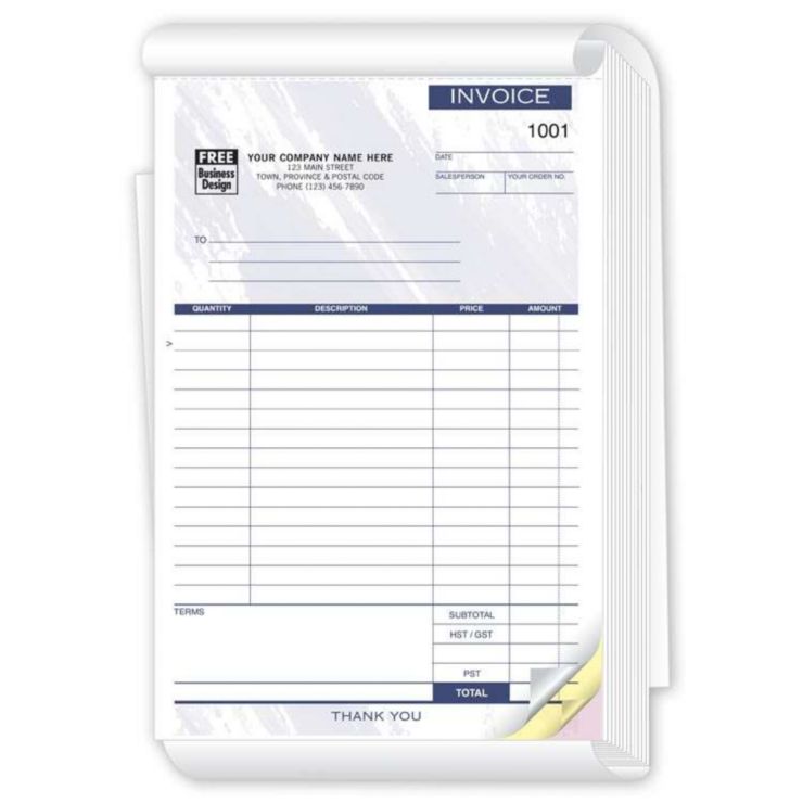 Compact Invoice Book - 5 2/3" x 8 1/2" - 2 Part