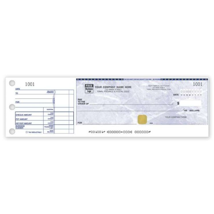 1 per page Security Cheques - 1 Part