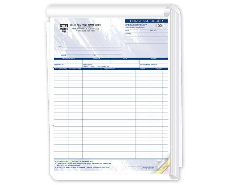 Large Purchase Order Book - 8 1/2" X 11 - 3 Part