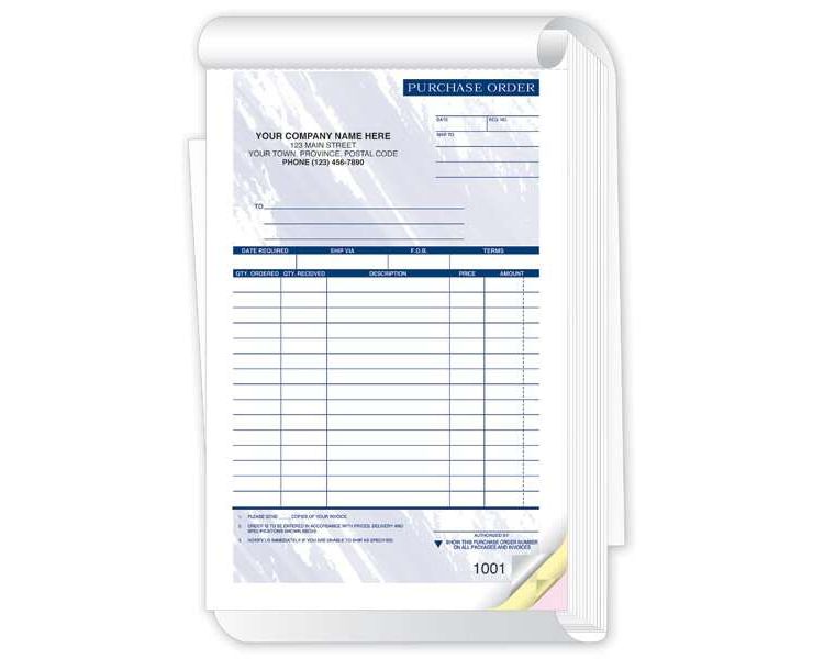 Compact Purchase Order Book - 5 2/3 x 8 1/2" - 2 Part
