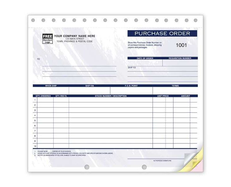 Compact Purchase Order - 8 1/2" X 7" - 2 Part