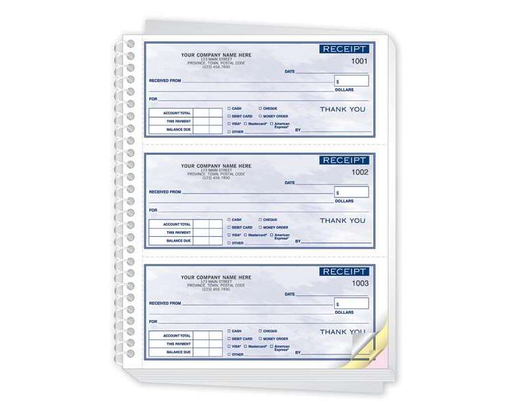 Receipt Book - 6 1/4 x 8 1/2" - 2 Part