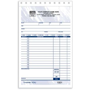 Sales Receipt Slips - Medium - 5 2/3 x 8 1/2