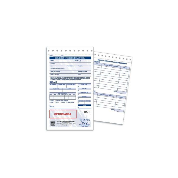 Guest Registration Form - 4 1/4" X 7" - 2 Part