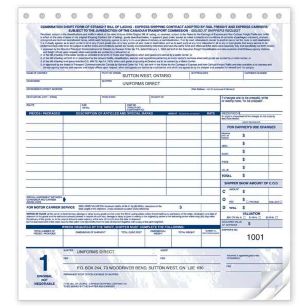 Compact Bill of Lading - 8 1/2 x 8 1/2