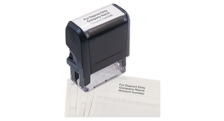 Self Inking Endorsement Stamp - 2 1/4" x 7/8"
