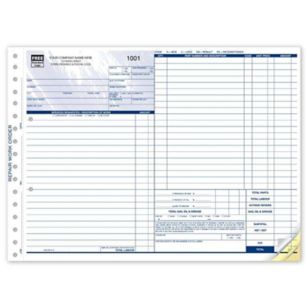 Automotive Repair Work Order - 11 x 8 1/2