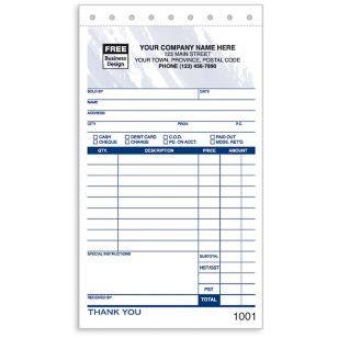 Classic Small Sales Slips - 2 Part