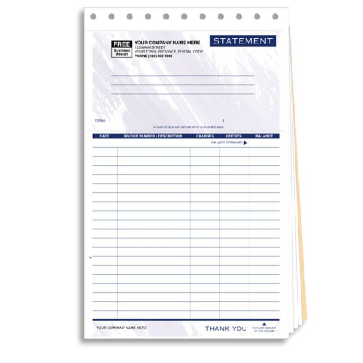 Classic Lined Statements With Ledger