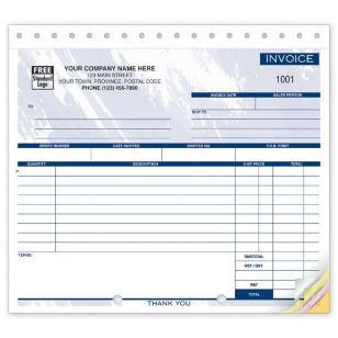 Compact Invoice, Classic Design, 8 1/2 x 7" - 2 Part