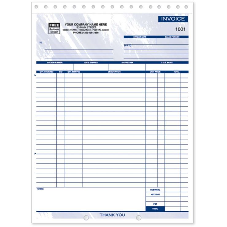 Classic, Large Shipping Invoices