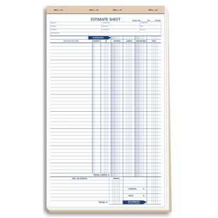 Estimate Sheets