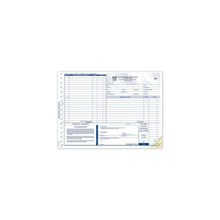 Ontario Automobile Repair Invoices