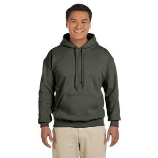 Gildan Adult Heavy Blend™ 8 oz., 50/50 Hooded Sweatshirt - Dark/Color - Green, Military