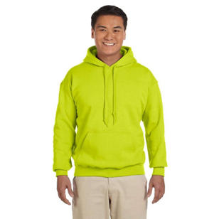 Gildan Adult Heavy Blend™ 8 oz., 50/50 Hooded Sweatshirt - Dark/Color - Green, Safety