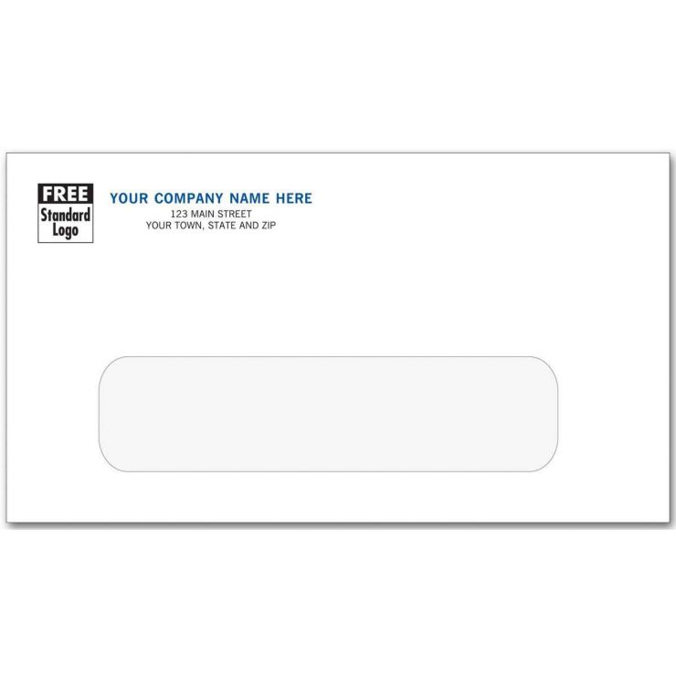 #6 3/4" Single Window Envelope, Gummed Seal