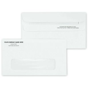 #6 Single Window Envelope, Self-Seal, 2 Flaps