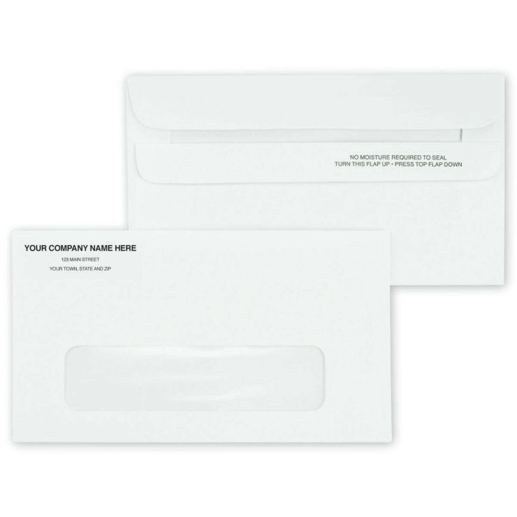 #6 Single Window Envelope, Self-Seal, 2 Flaps