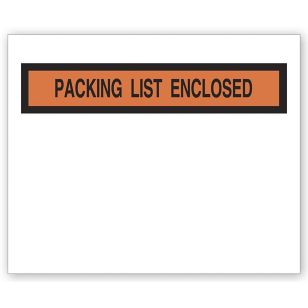 Packing List Envelope With Pressure Sensitive Backing