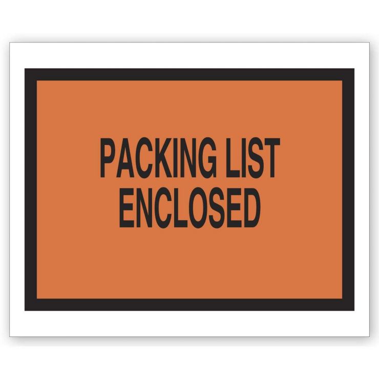 Packing List Envelope With Pressure Sensitive Backing
