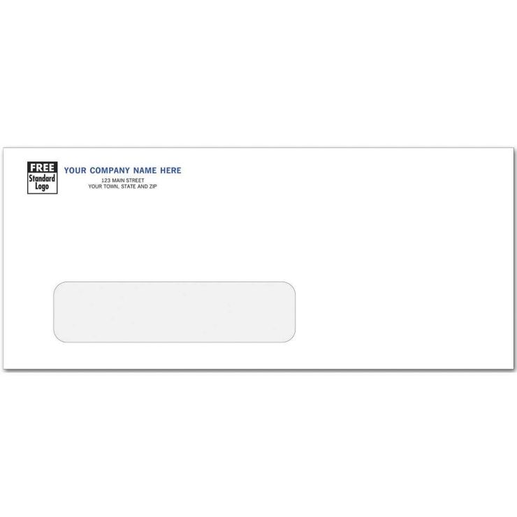 #10 Single Window Envelope, Gummed Seal