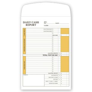 Daily Cash Report Envelope