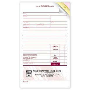 Repair Orders, Jewelry, Classic Design, Envelope