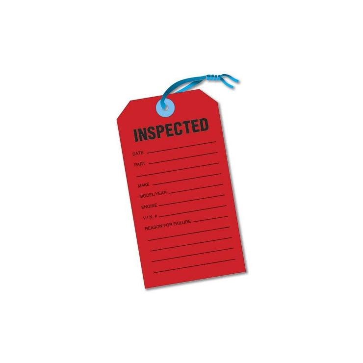 Inventory / Repair Tags & Ties - Horizontal - Blue