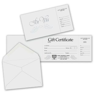 Gift Certificates - Gray Foil Embossed