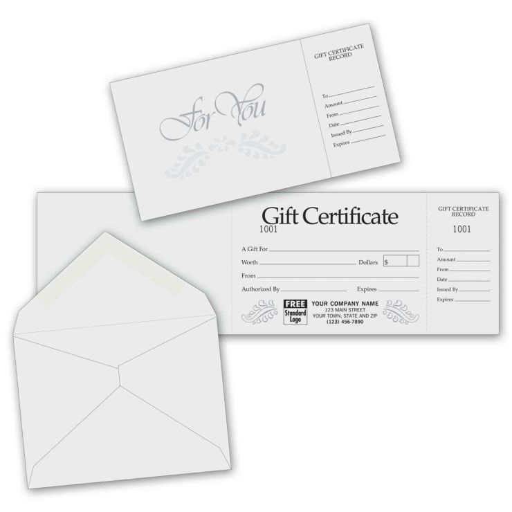 Gift Certificates - Gray Foil Embossed
