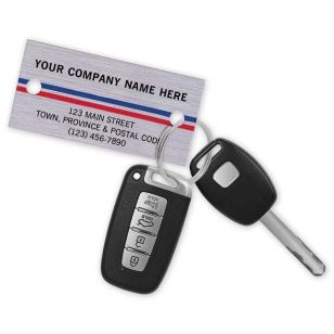 Auto Key Tags, Brushed Chrome