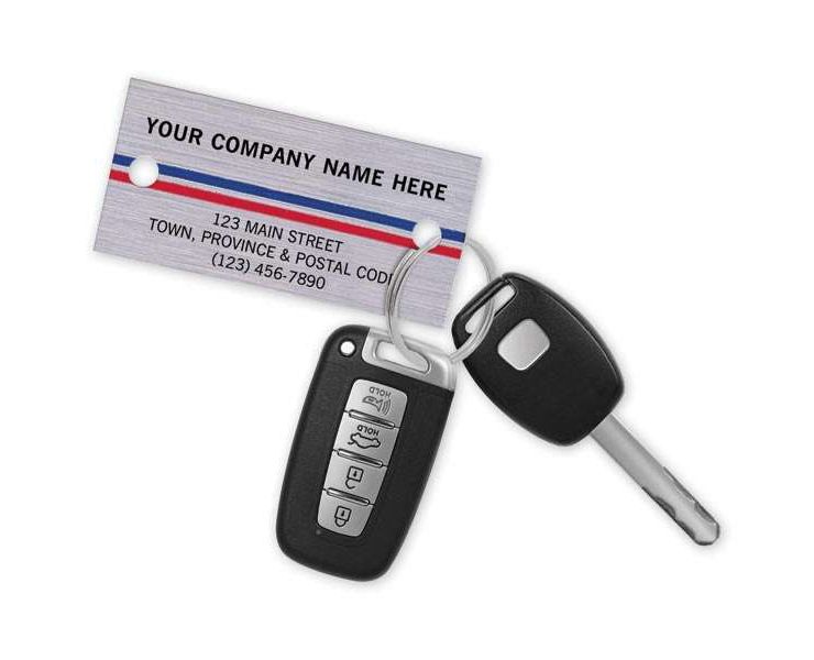 Auto Key Tags, Brushed Chrome