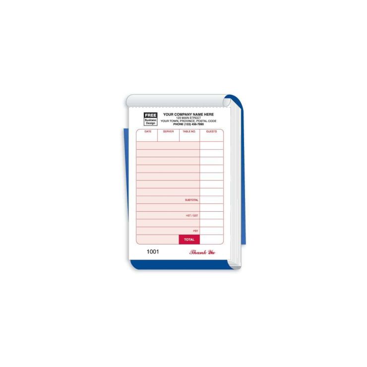 Restaurant Guest Cheque / Meal Order Books