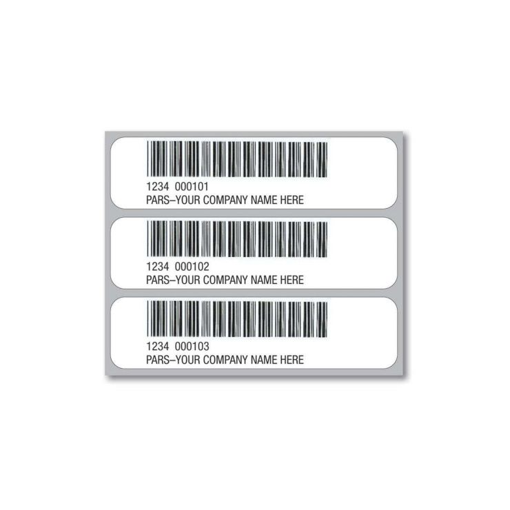 PARS Bar Code Labels - 3 x 3/4"