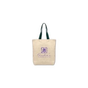 Natural Cotton Tote With Colour Straps