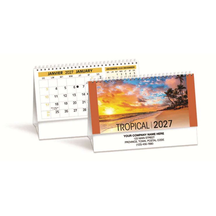 2027 Tropical Desk Calendar