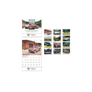 2026 Classic Cars Wall Calendar - Bilingual
