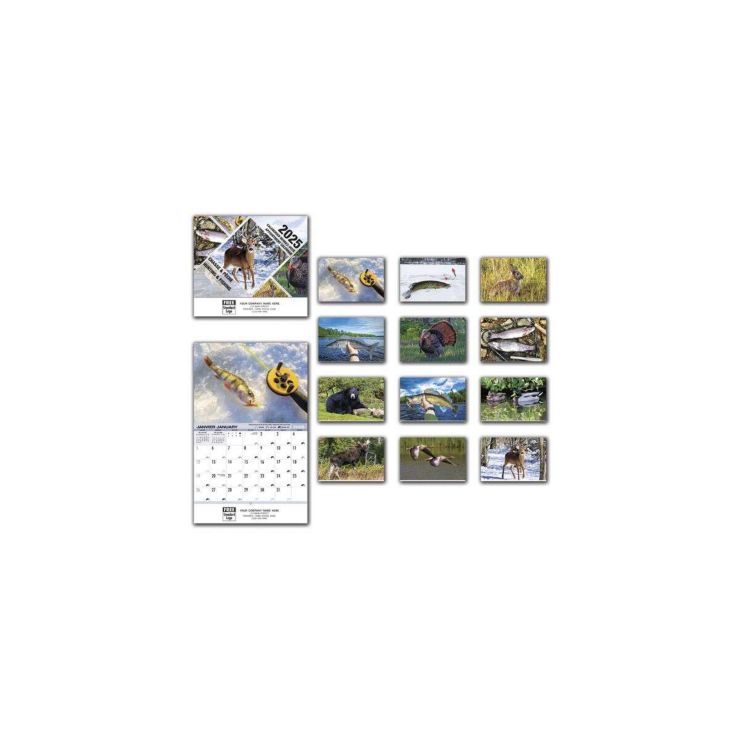 Disc Hunting & Fishing Wall Calendar - Bilingual
