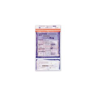 9 1/2x15 Dual Pocket Deposit Bag, Clear Front, Opaque Back