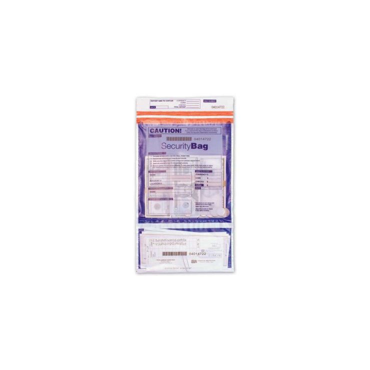 9 1/2x15" Dual Pocket Deposit Bag, Clear Front, Opaque Back