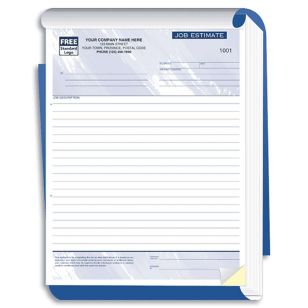 Job Estimate W/ Disclaimer Form Books