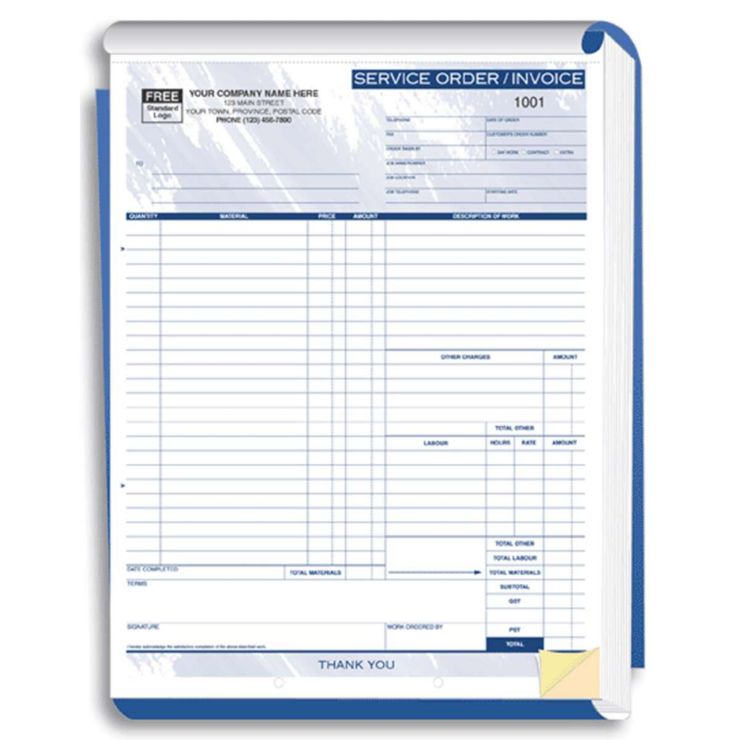 Large Service Order / Invoice Books - 2 Part