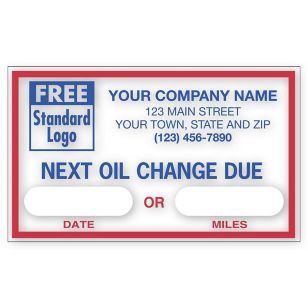 Static Cling Labels - Service Performed